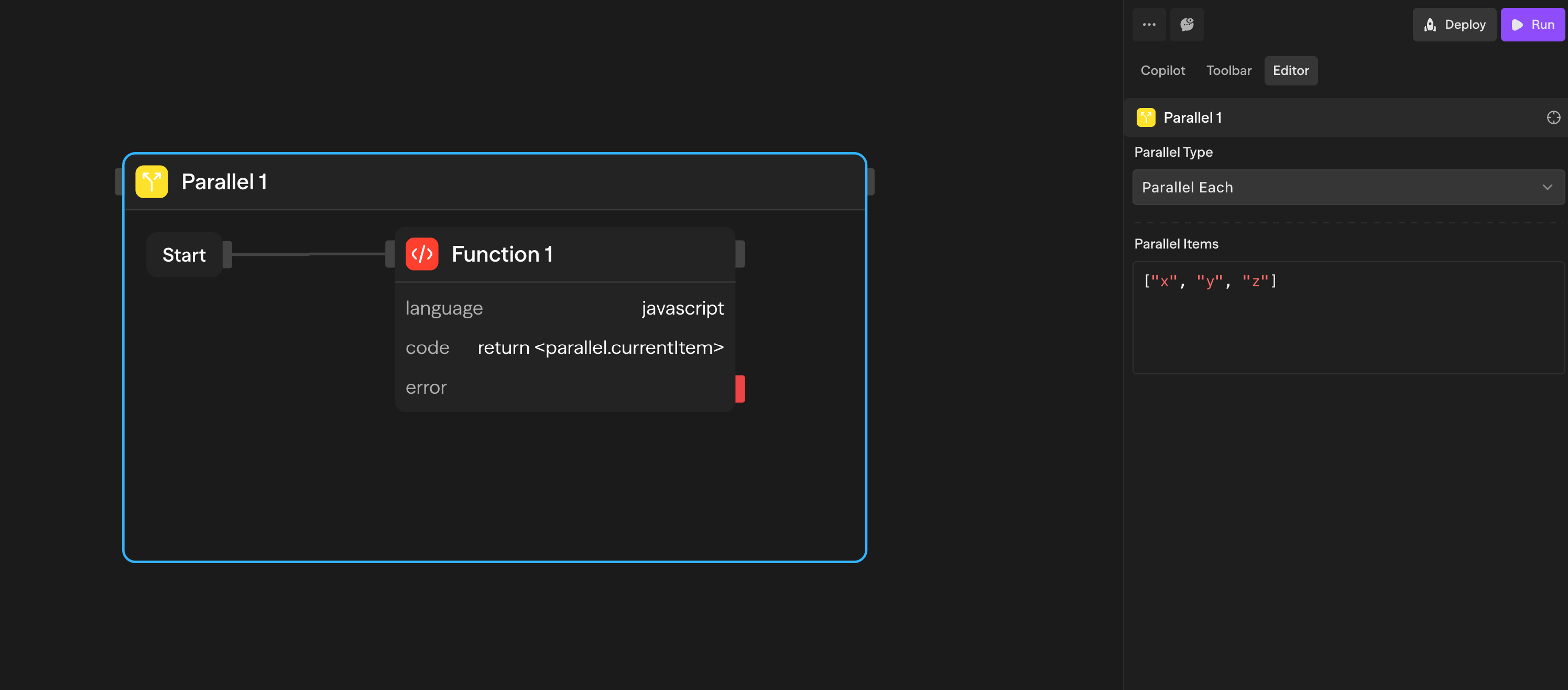 Collection-based parallel execution