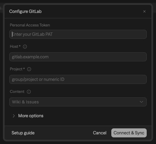 GitLab source setup in Sim Search